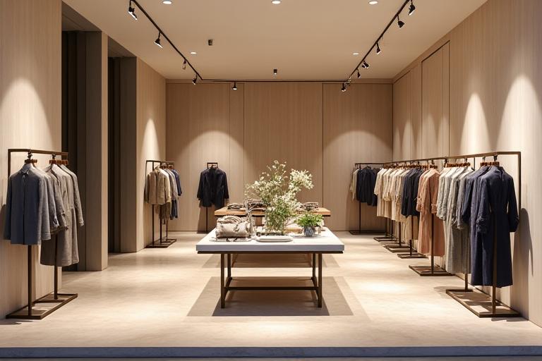 Stand élégant et minimaliste pour une marque de luxe